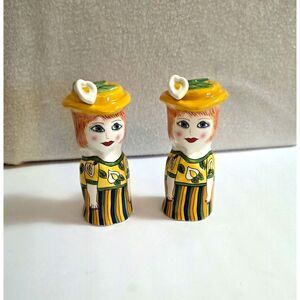 Set of Ganz Susan Paley Bella Casa Figural Salt And Pepper Shakers Both Lily